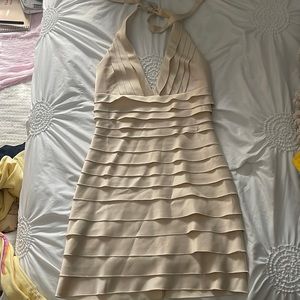 Mini dress with v neck